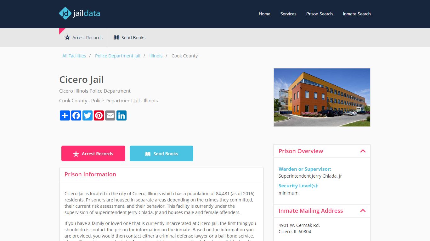 Cicero Jail Inmate Search and Prisoner Info - Cicero, IL